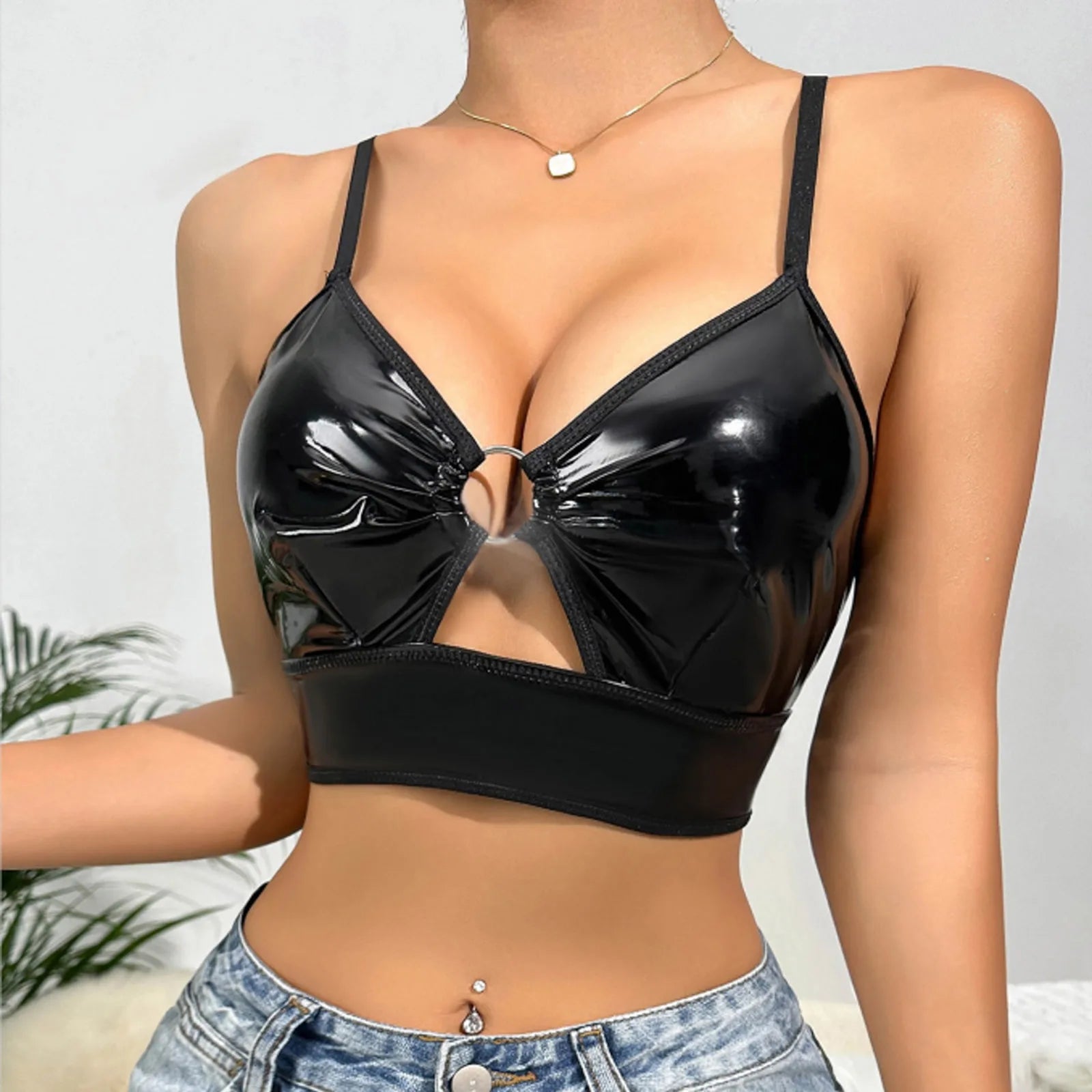 GLOSSY - Soutien-gorge en Cuir Brillant